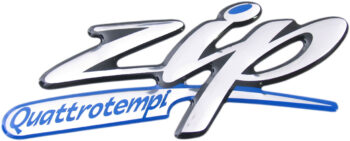 Sticker embleem Piaggio zip Quattrotiempi (2x)